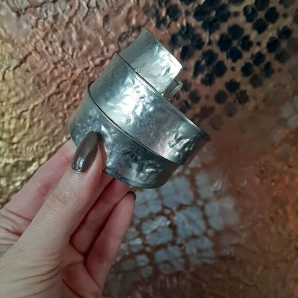 Zara Silvertone Statement Cuff Bracelet - Picture 9 of 15